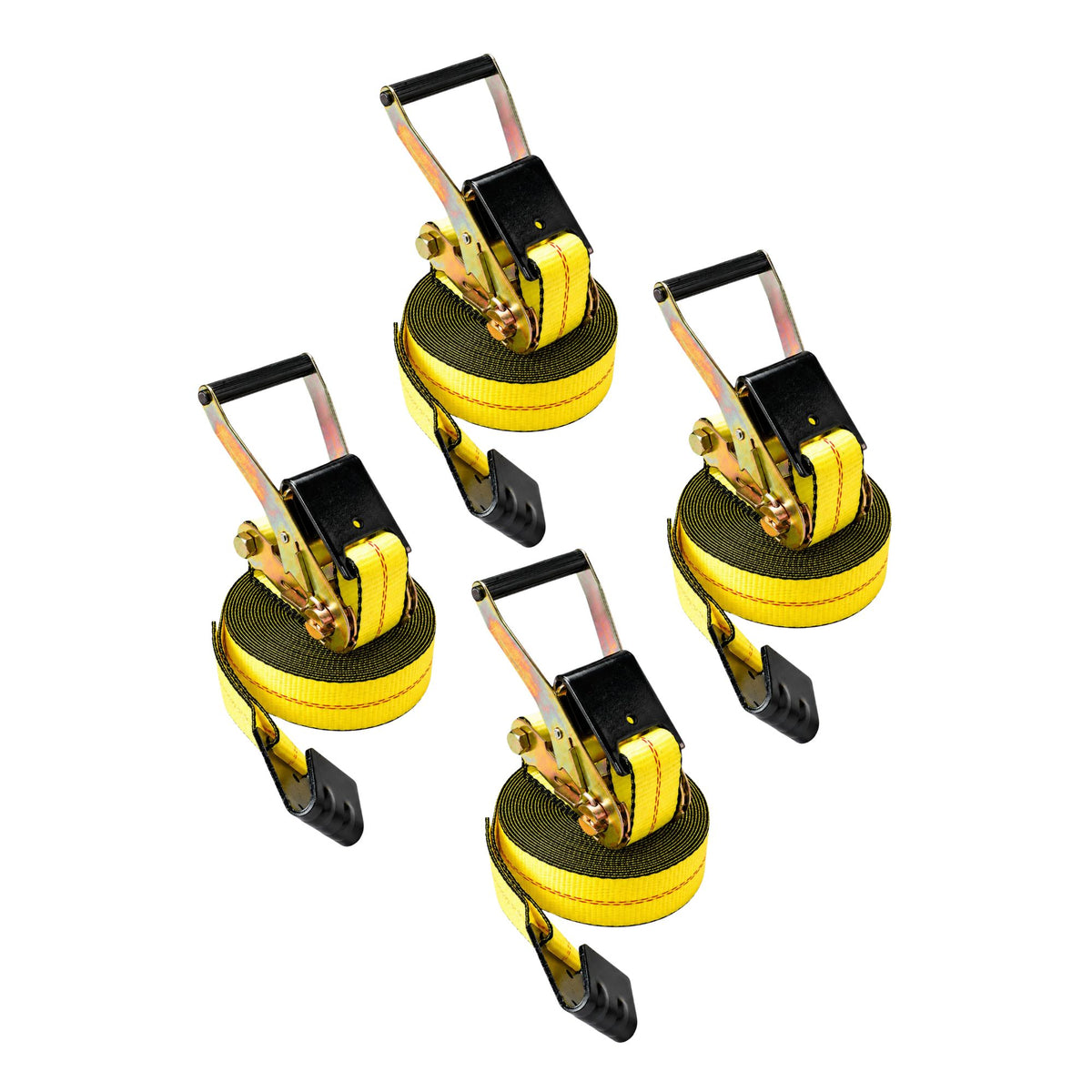 2" x 30' Ratchet Strap with Flat Hooks | WLL 3335 lbs