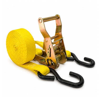 25mm x 10 Ft Heavy Duty Ratchet Tie Down Straps with S Hooks