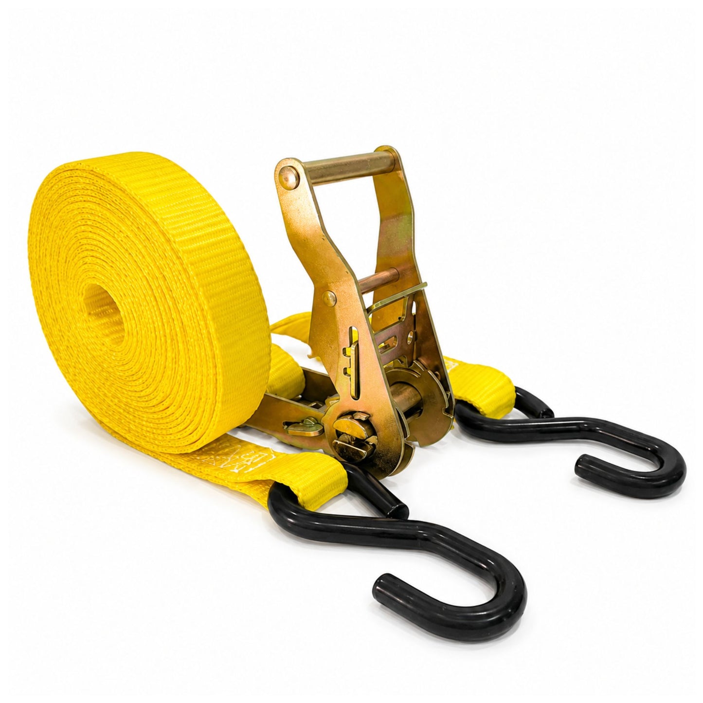 25mm x 15 Ft Heavy Duty Ratchet Tie Down Straps with S Hooks