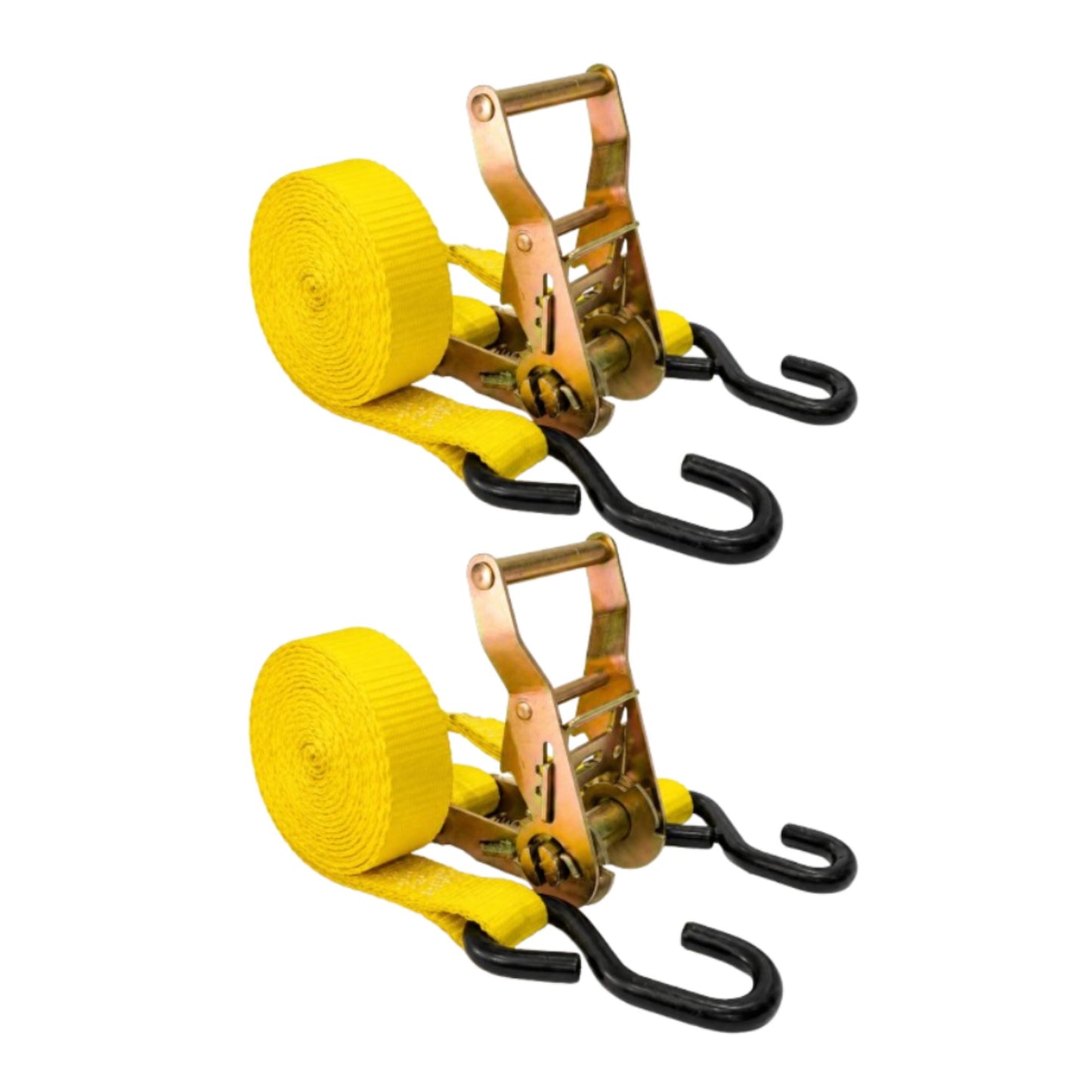25mm x 10 Ft Heavy Duty Ratchet Tie Down Straps with S Hooks