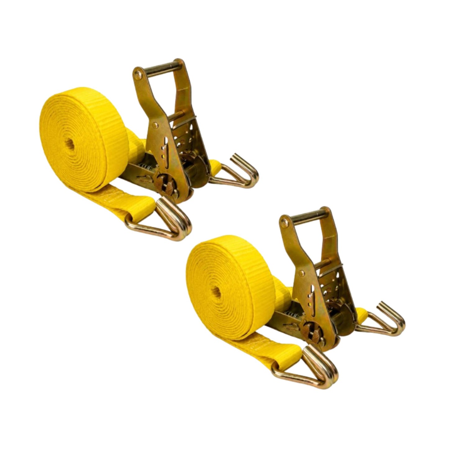 25mm x 15 Ft Heavy Duty Ratchet Tie Down Strap with J Hooks