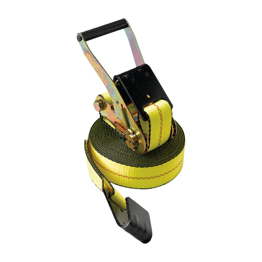 2" x 30' Ratchet Strap w/ Flat Hooks WLL 3335 lbs