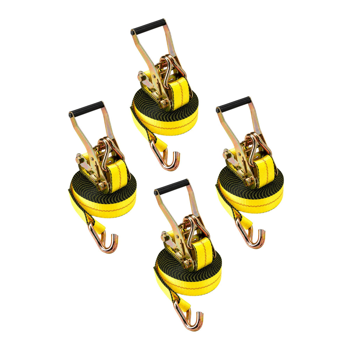 2" x 30' Ratchet Strap w/ Wire Hooks | WLL 3335 lbs