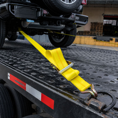 2" x 30' Ratchet Strap w/ Wire Hooks | WLL 3335 lbs