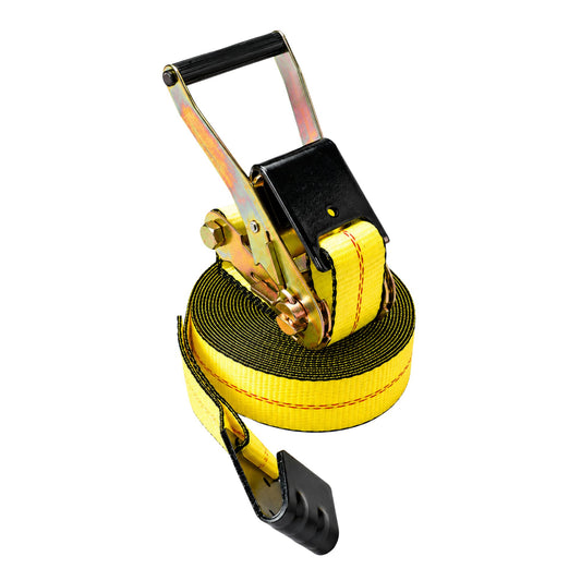 2" x 30' Ratchet Strap with Flat Hooks | WLL 3335 lbs