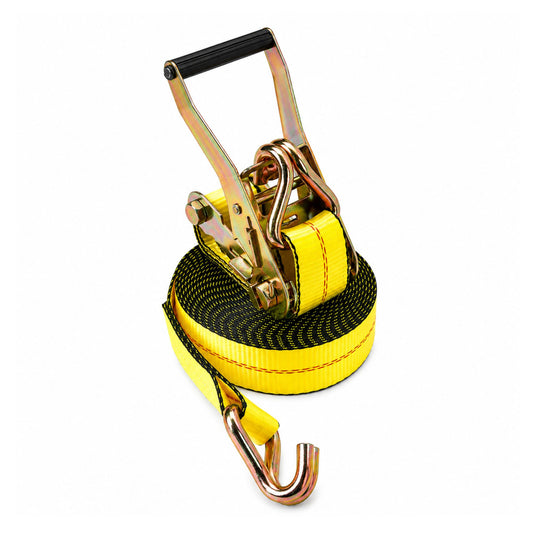 2" x 30' Ratchet Strap w/ Wire Hooks | WLL 3335 lbs