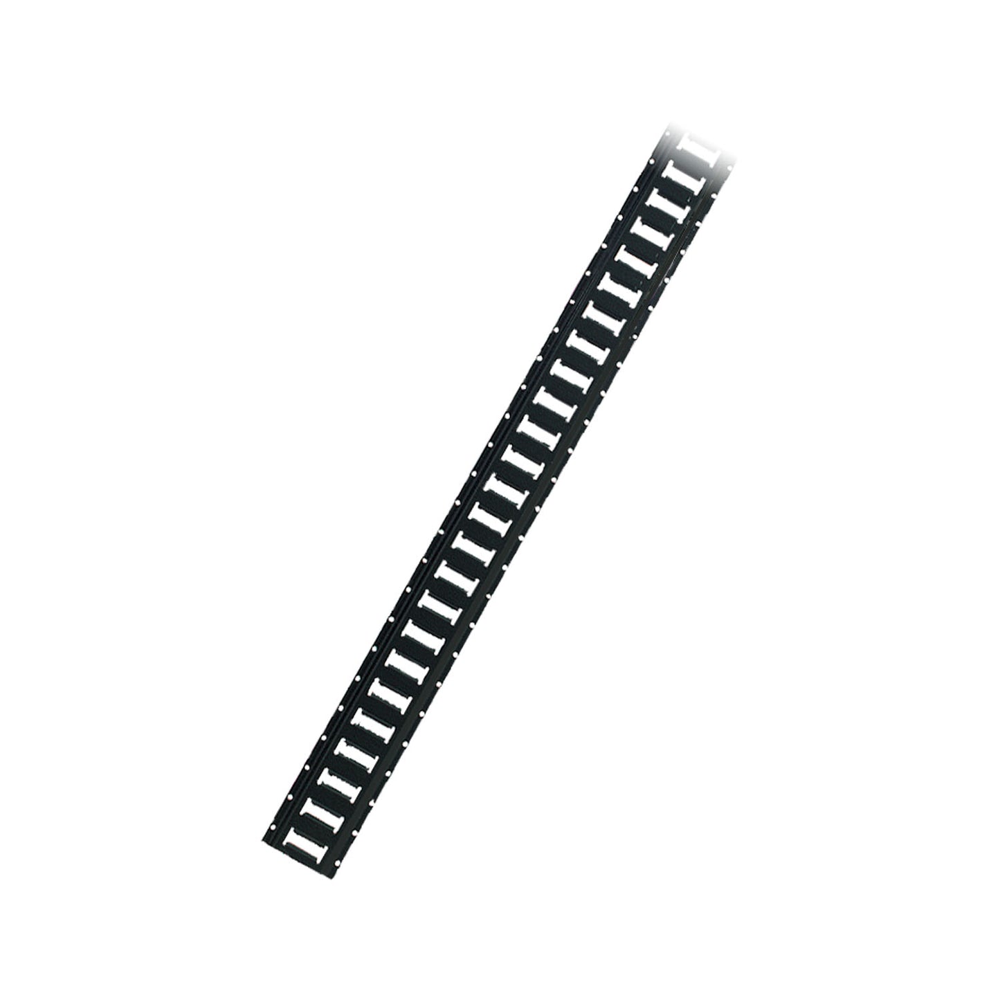12 Gauge Horizontal E Track, Painted Black - 10 ft