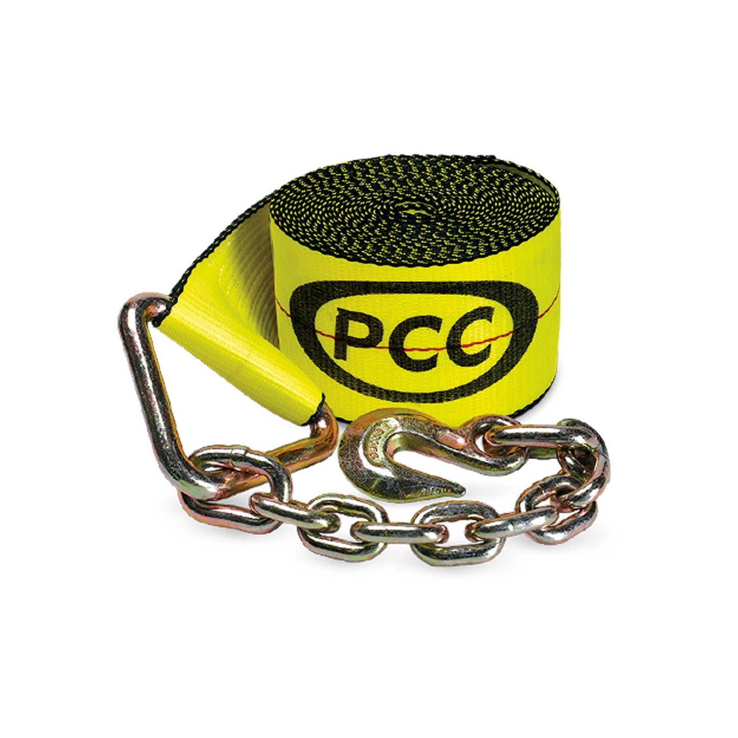 4" x 30' Winch Strap w/ Chain Anchor WLL 5400 lbs