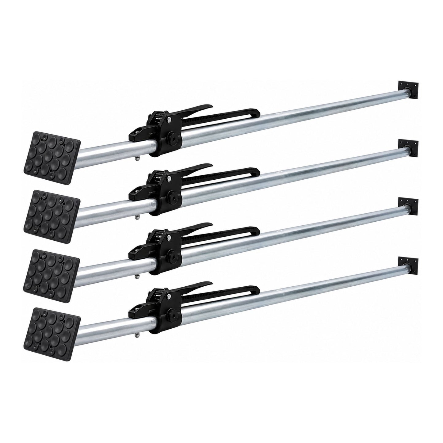 Heavy-Duty Adjustable Load Lock Bars for Trailers - 89-104 Inches Long Steel Ratcheting Cargo Bar