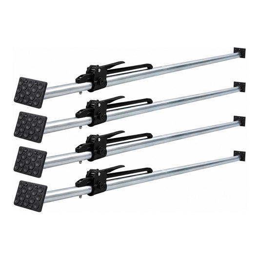 Heavy-Duty Adjustable Load Lock Bars for Trailers - 89-104 Inches Long Steel Ratcheting Cargo Bar