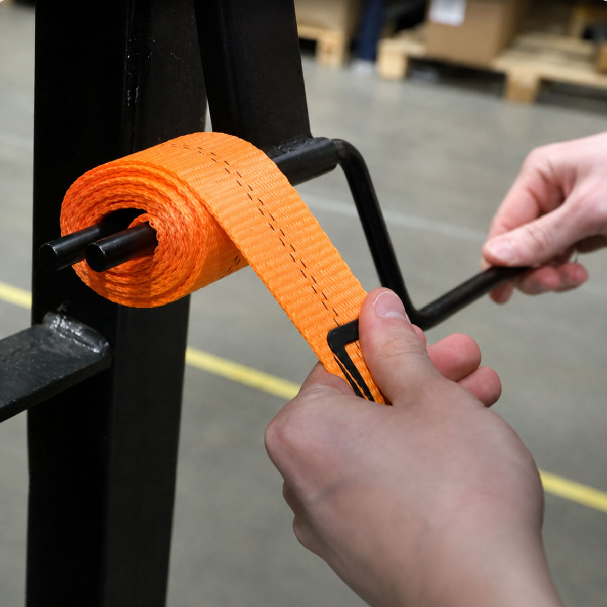 flatbed trailer strap winder