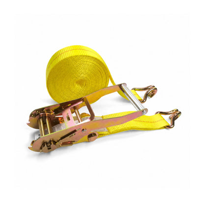 50mm x 27 Ft Heavy Duty Ratchet Strap with J Hooks