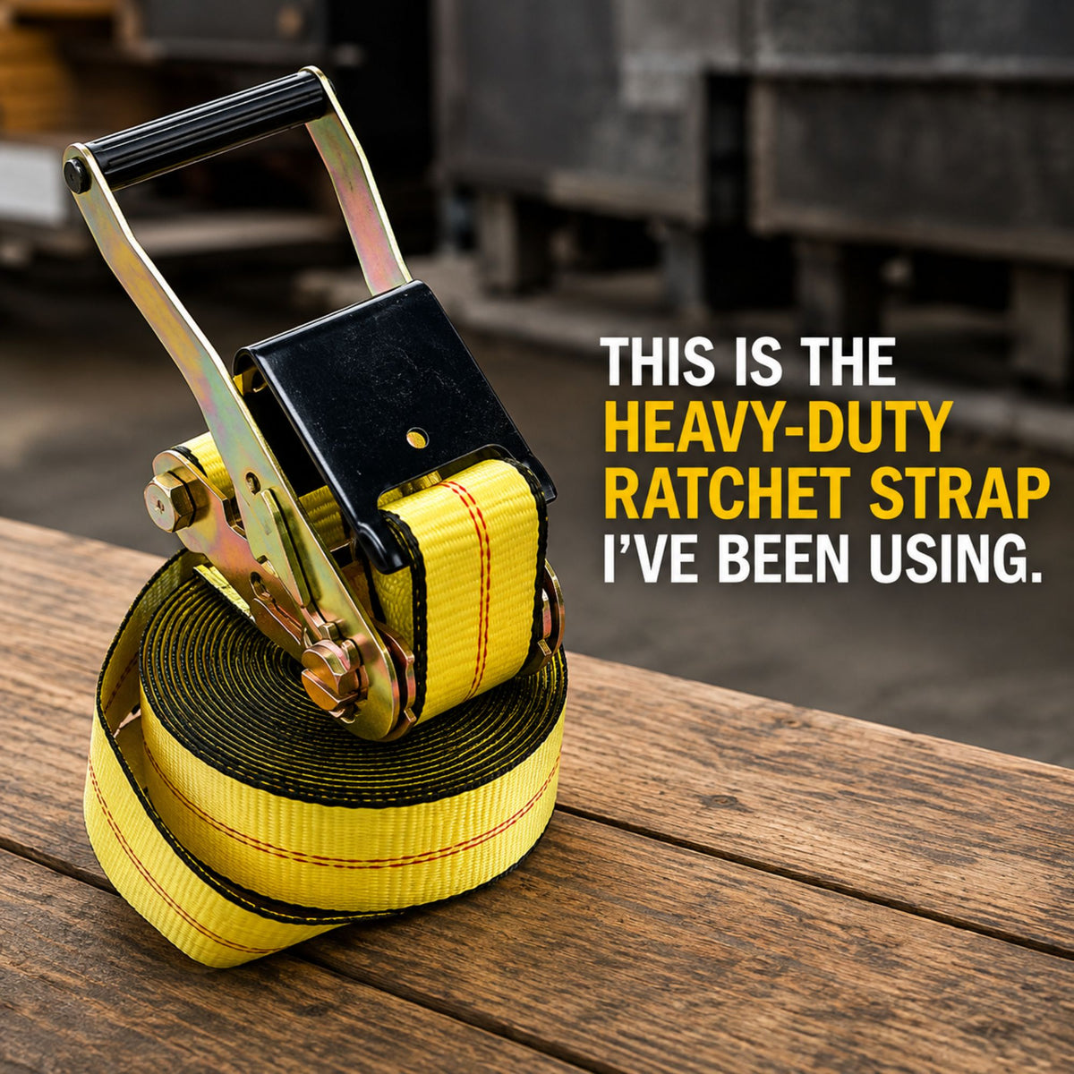 2" x 30' Ratchet Strap with Flat Hooks | WLL 3335 lbs
