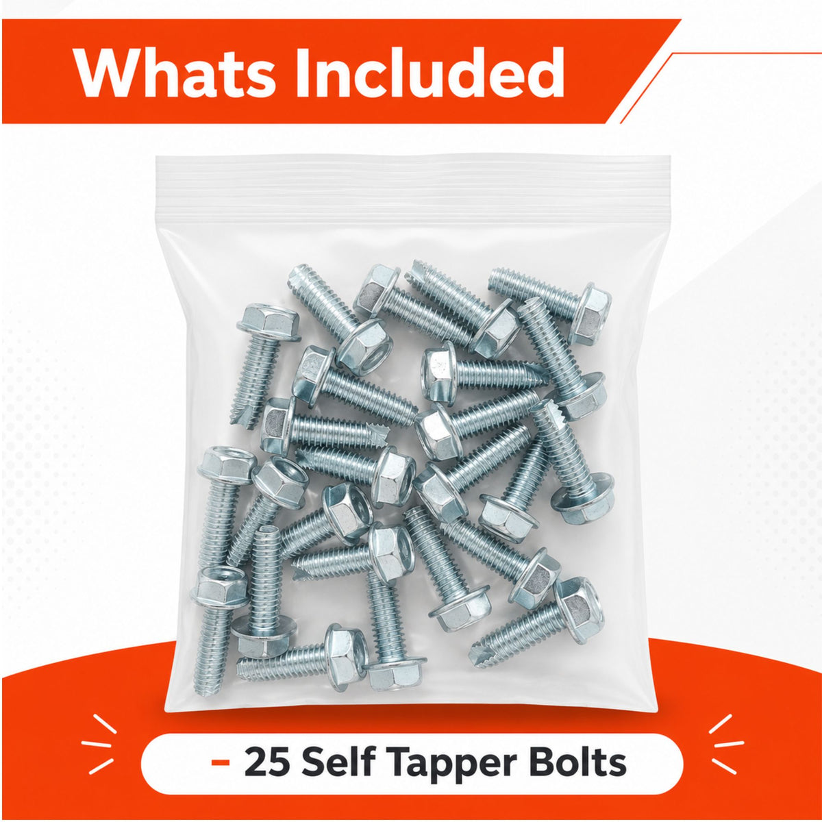 3/8″ x 1″ Self - Tapping Bolt