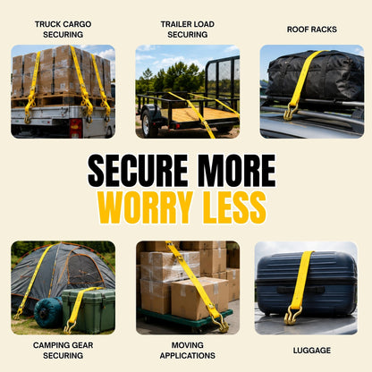 1" x 15' Ratchet Strap w/ J-Hook