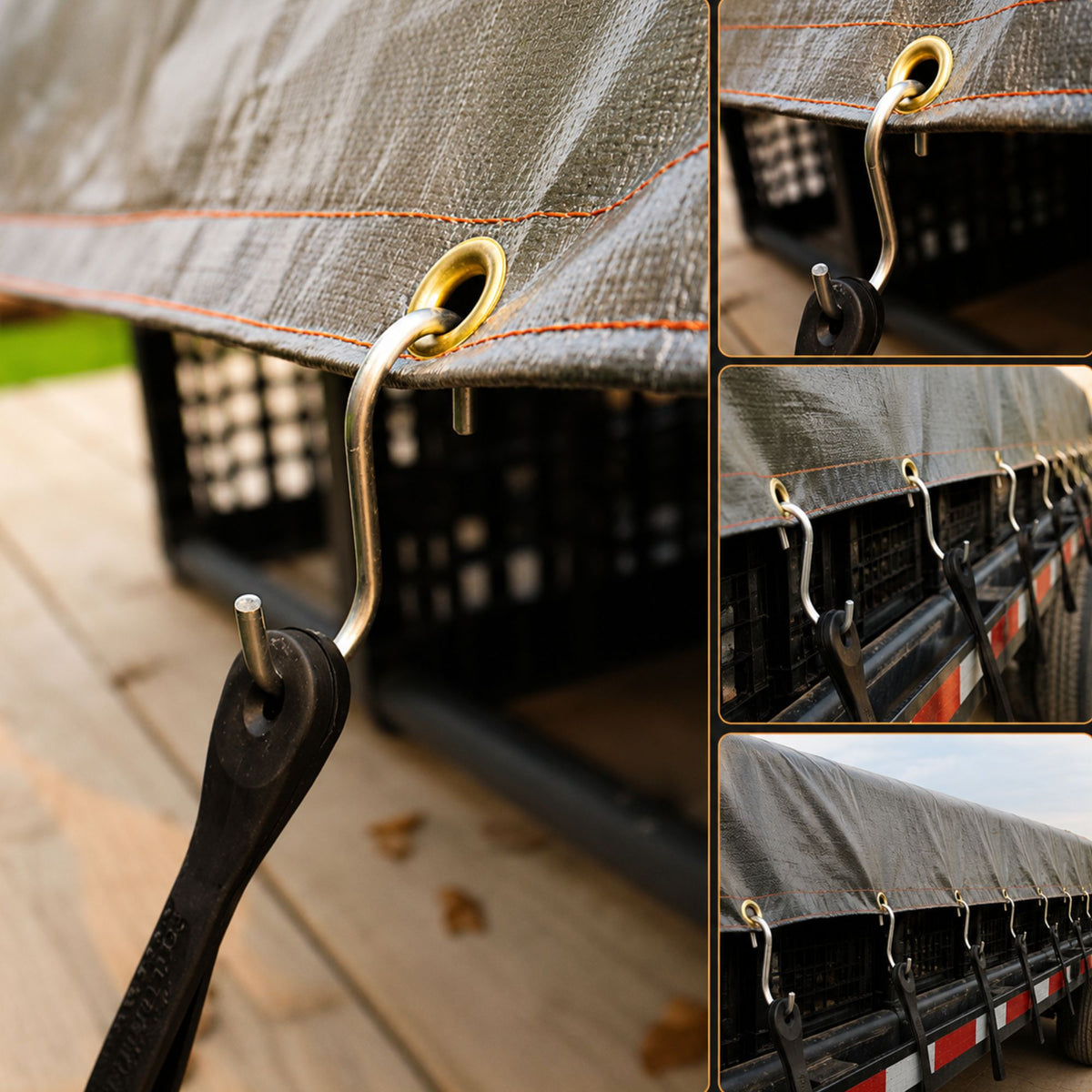 cargo use rubber tarp straps
