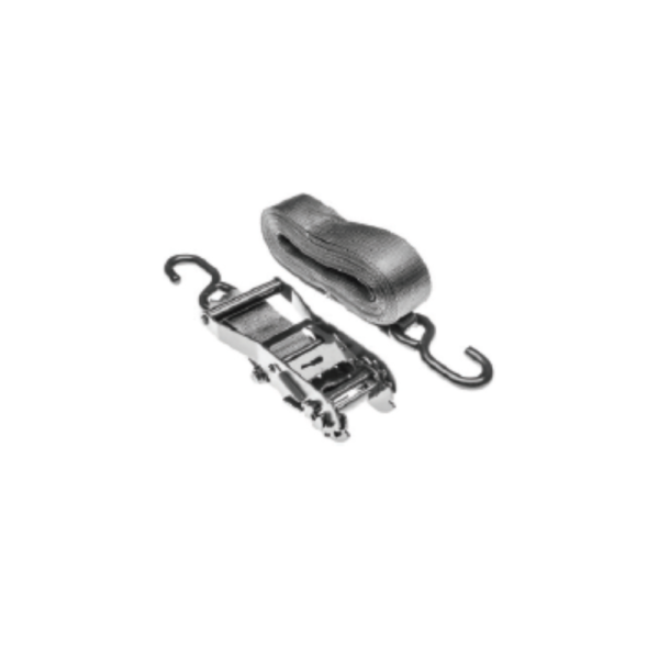2 x 10 Inch Tie Down Stainless Steel Ratchet Straps Operated With S Hook